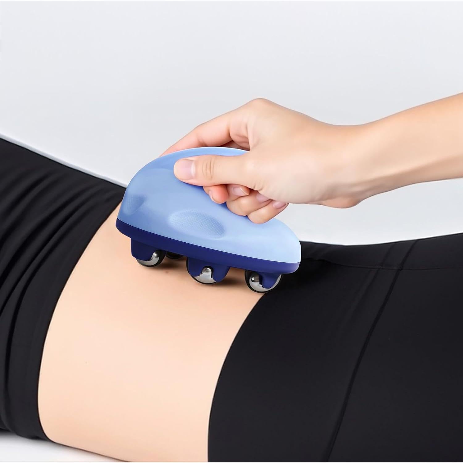 Rodillo de Masaje Linfático iunxkmi Azul - Drenaje y Celulitis