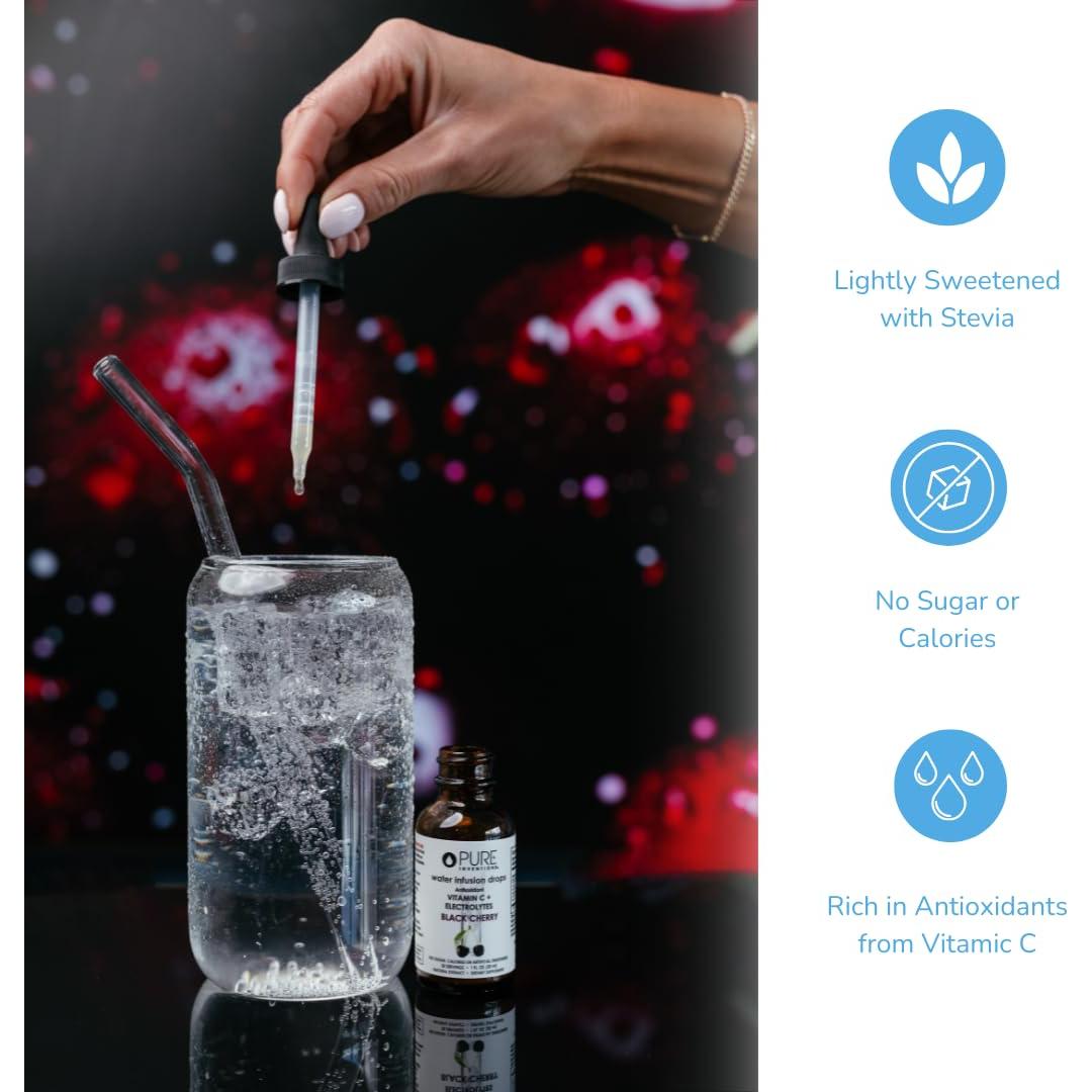 Gotas de Infusión de Agua Pure Inventions - Cereza Negra 30 Porciones