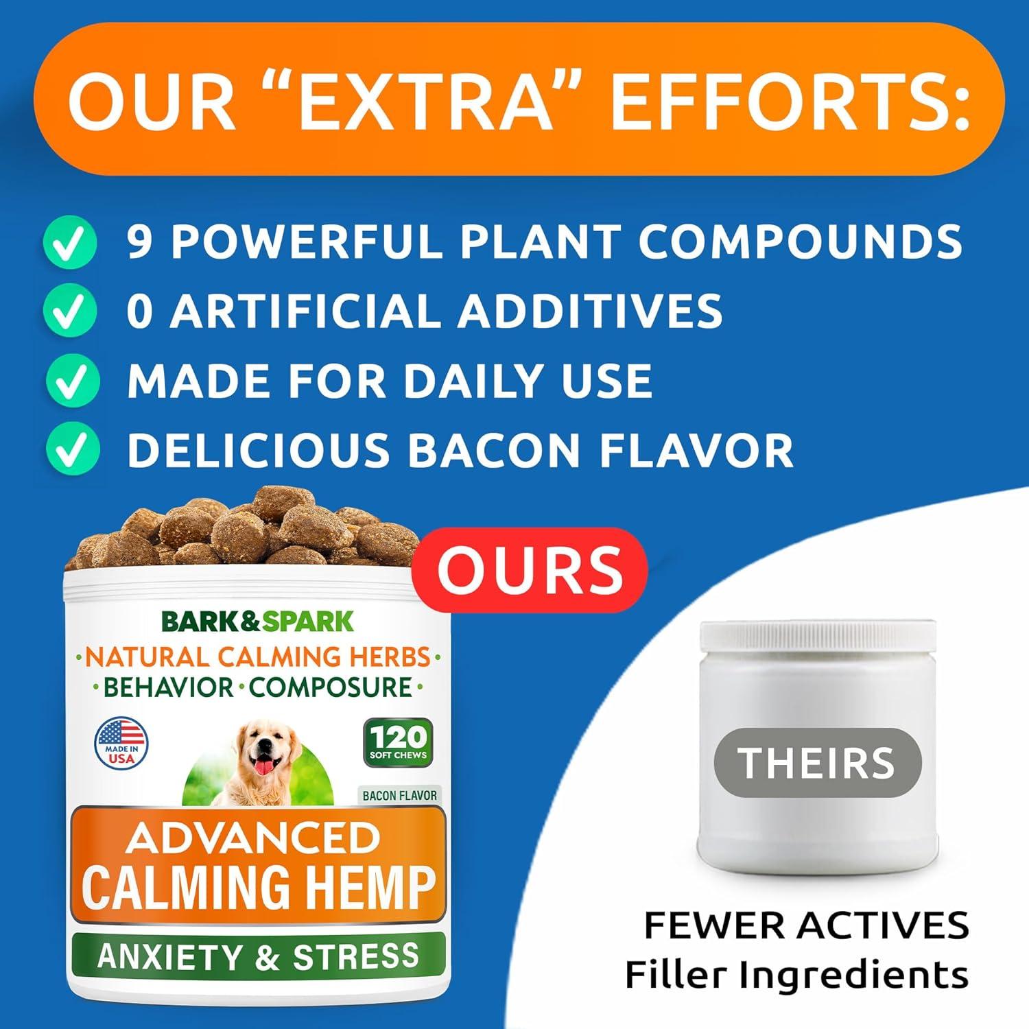 Golosinas Calmantes para Perros Bark&Spark 120ct BBQ