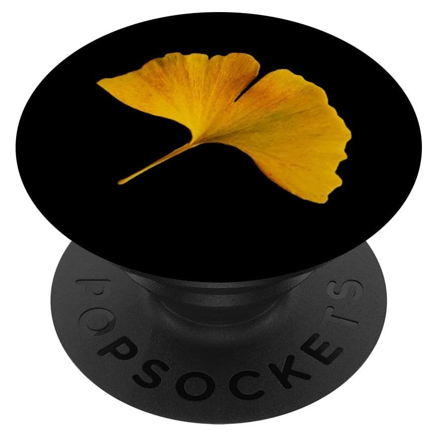 PopSockets Ginkgo Biloba Hoja de Otoño Soporte Negro