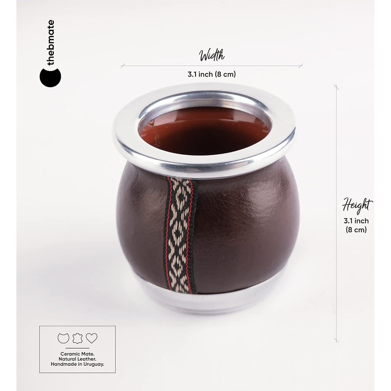 Taza de Yerba Mate Cerámica TheBmate - Calabash 207ml Marrón