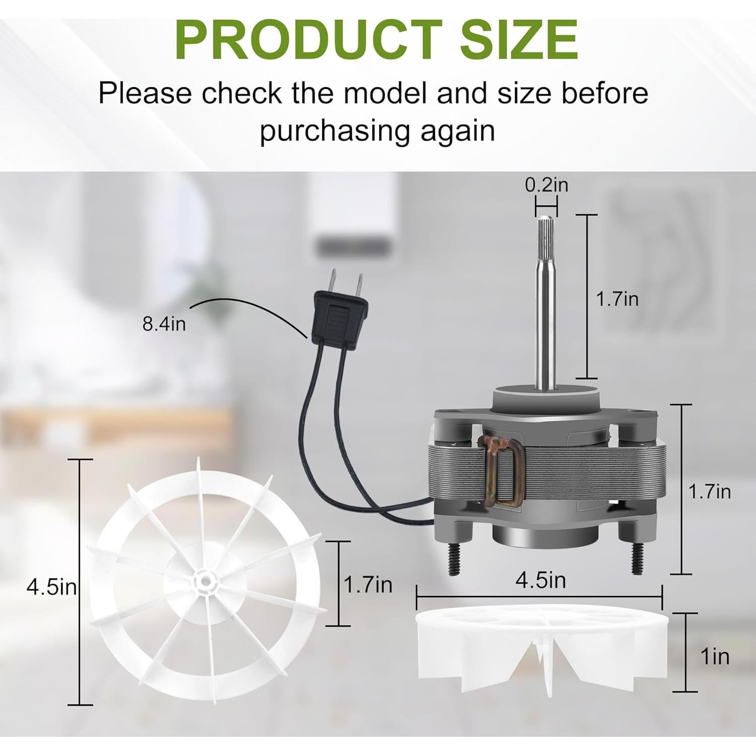 Motor de Ventilador de Baño Fetechmate S97012038 50CFM 120V