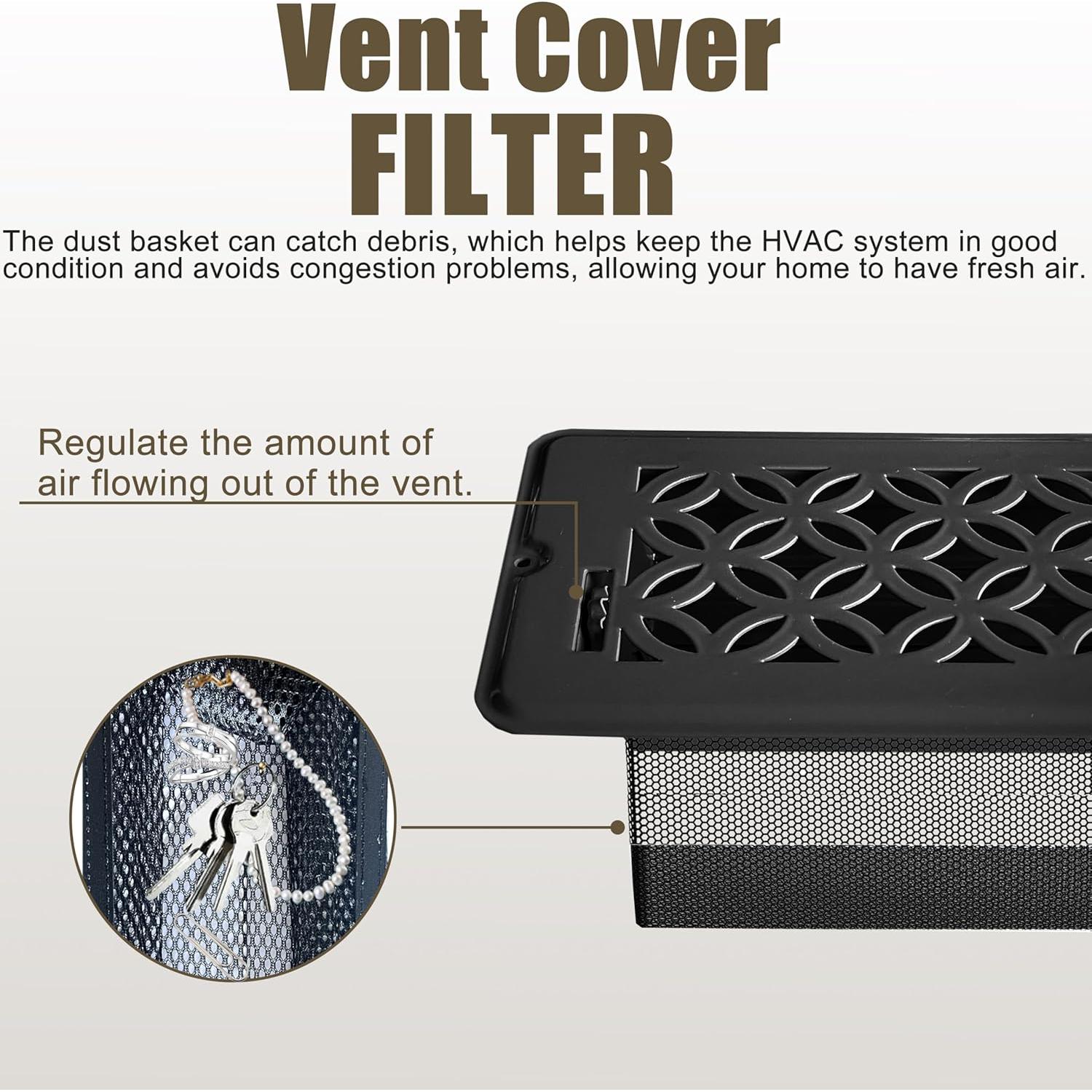 Rejilla de Ventilación de Piso LPECMX 10x25 cm con Filtros