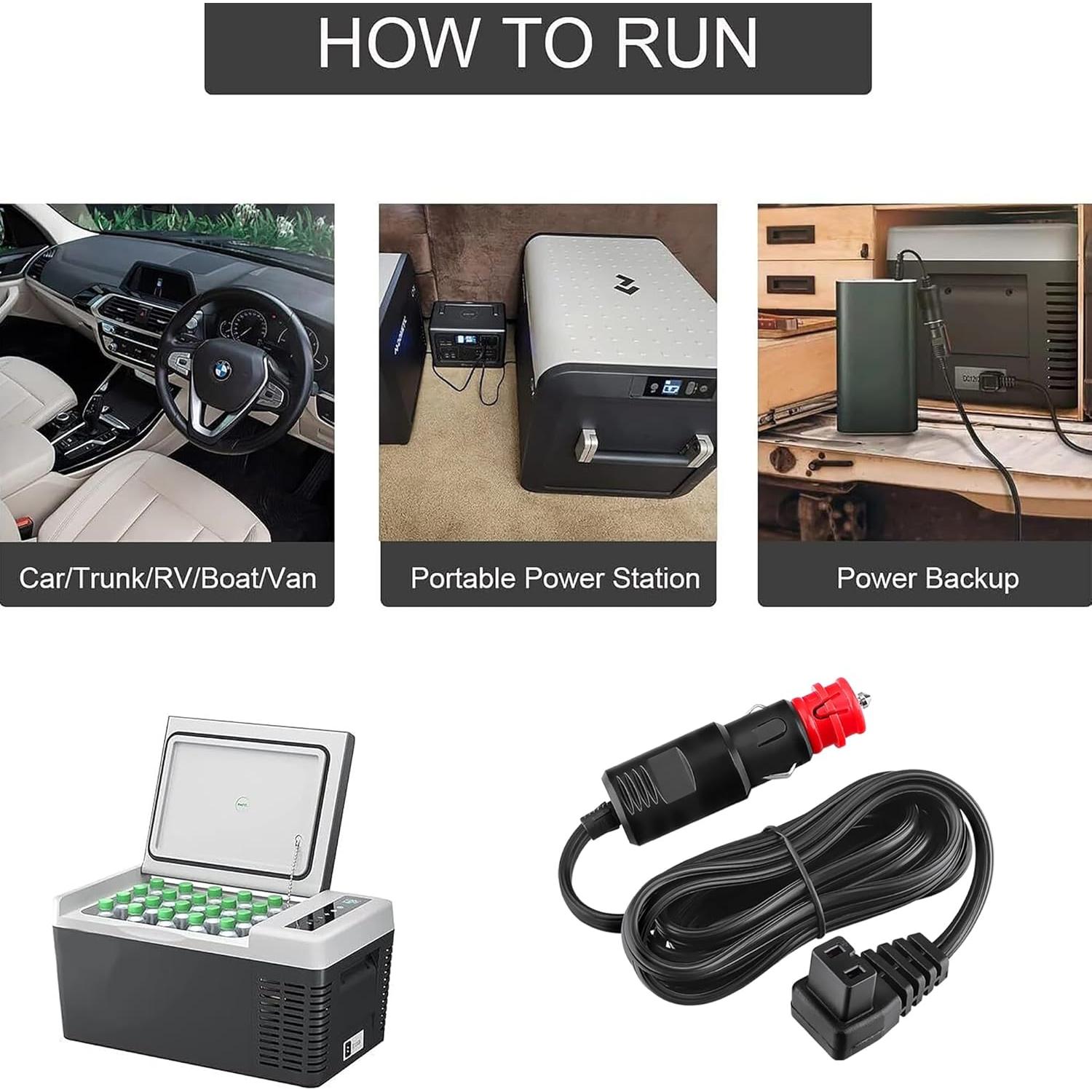 Cable de Alimentación DC 12V FITE ON para Refrigerador de Coche