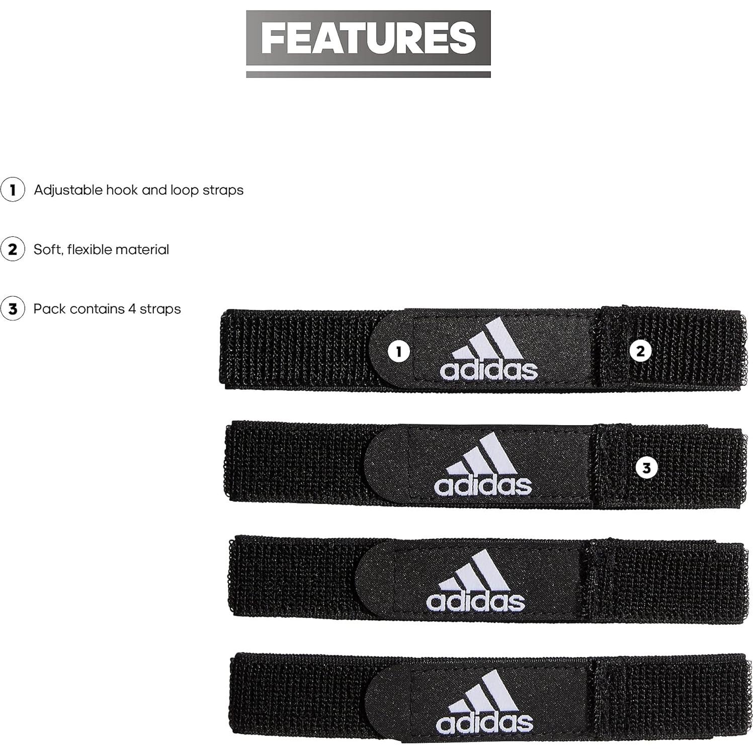 Tiras de Espinilleras Adidas Ajustables - Paquete de 4