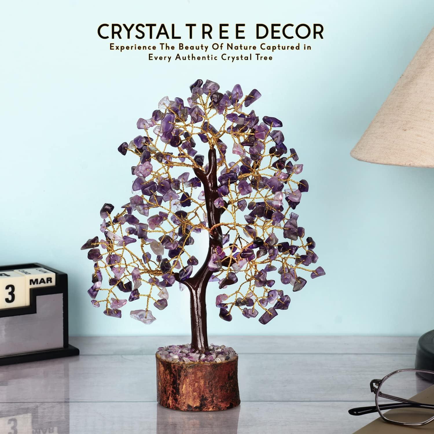 Árbol de Cristal de Amatista NARIBABU 25 cm Decoración Feng Shui