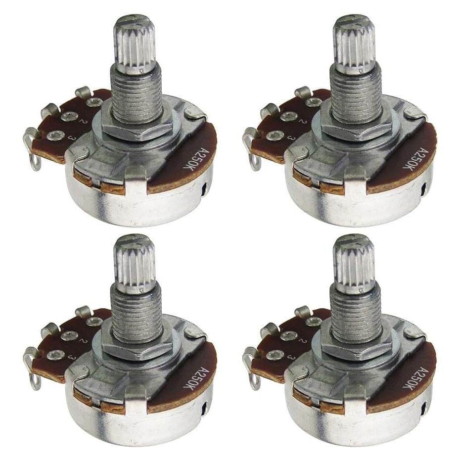 Potenciómetro de Volumen FLEOR A250K 4pcs 18mm para Guitarra