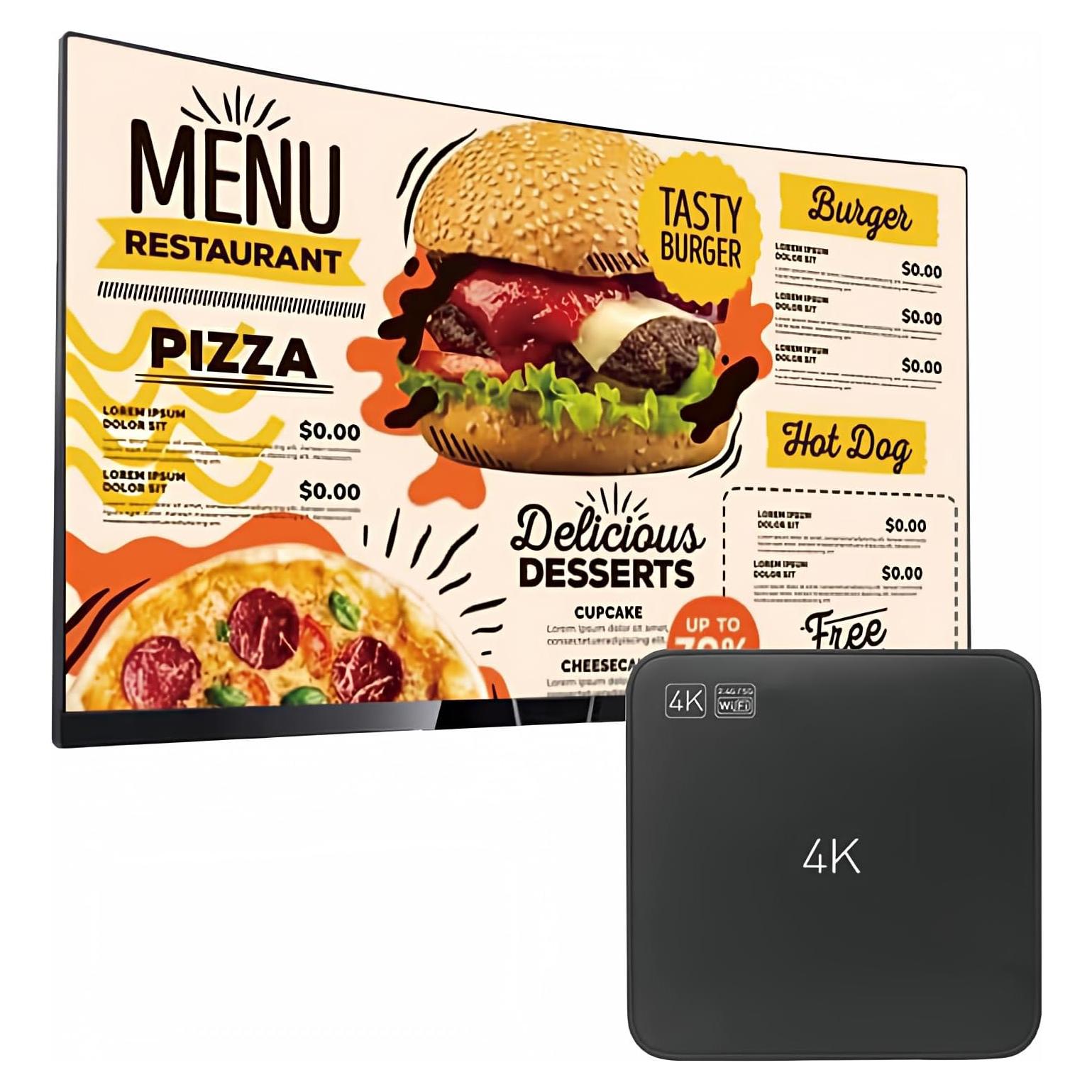 Reproductor Digital Publicitario Lunzn YM05 4K CMS Sin Suscripción