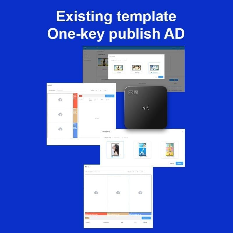 Reproductor Digital Publicitario Lunzn YM05 4K CMS Sin Suscripción