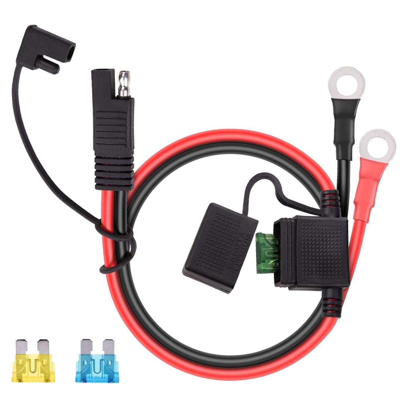 Conector de Batería SAE iGreely 10 AWG 60cm para Coche y Moto