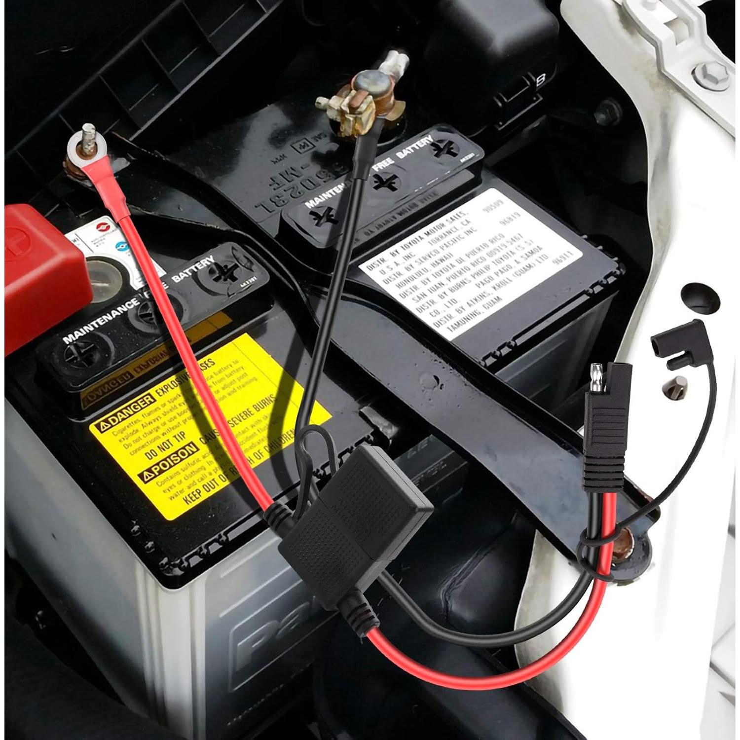 Conector de Batería SAE iGreely 10 AWG 60cm para Coche y Moto