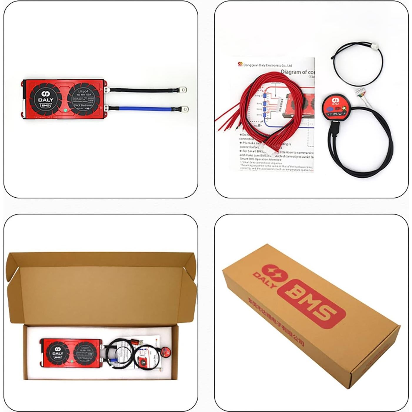 BMS Li-ion 12V 30A DALY 4S con Bluetooth y protección