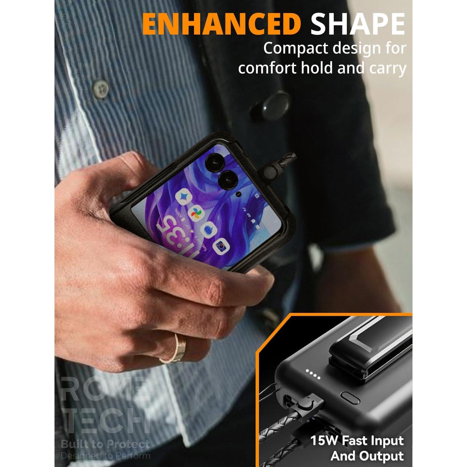 Funda de Batería 4000mAh para Motorola Razr 50 Ultra - Transparente