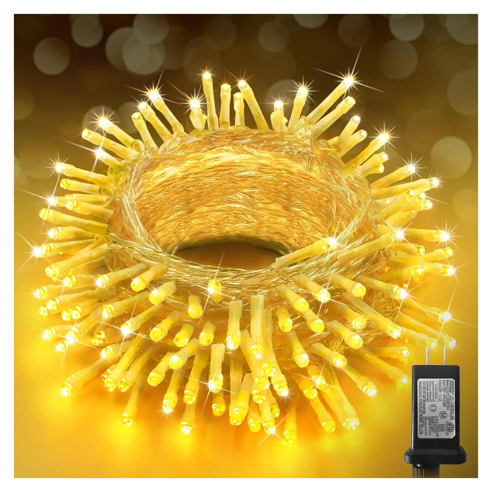 Luces de Cuerda de Navidad KNONEW 15.24m 150LED Blanco Cálido