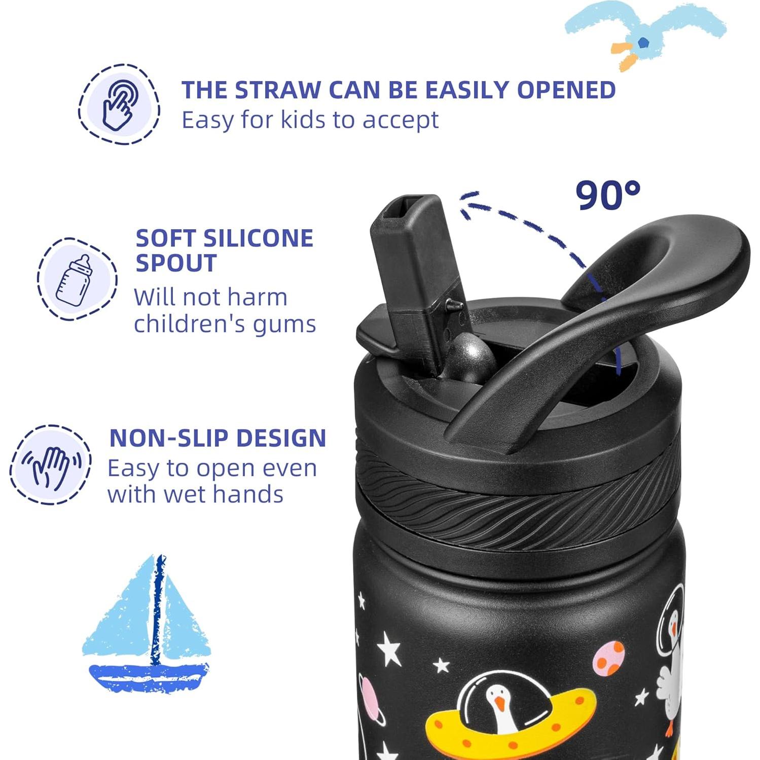 Botella de Agua Aislada Fanhaw 414ml Acero Inoxidable Niños