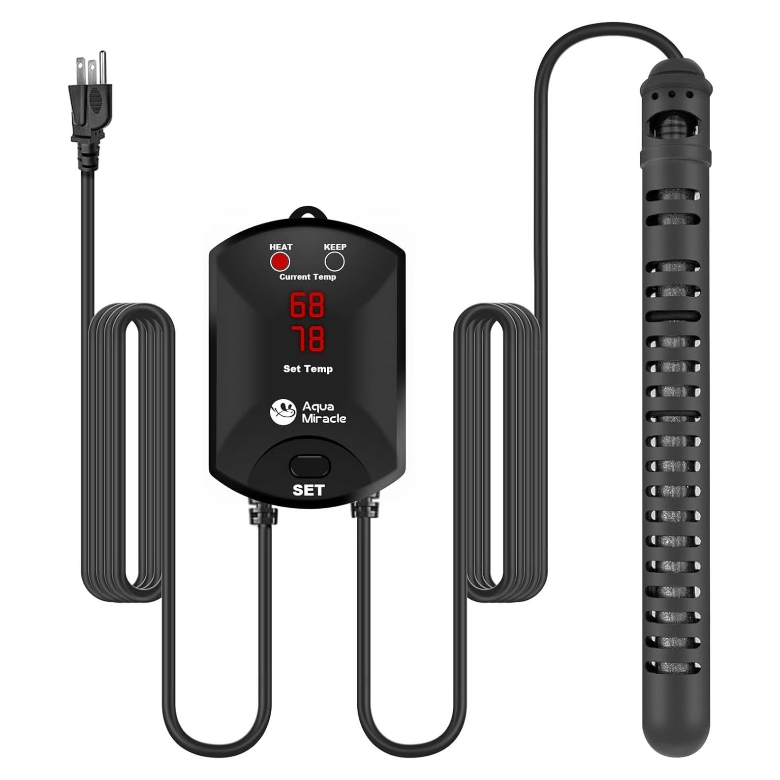 Calentador de Acuario AquaMiracle 200W con Termostato Digital