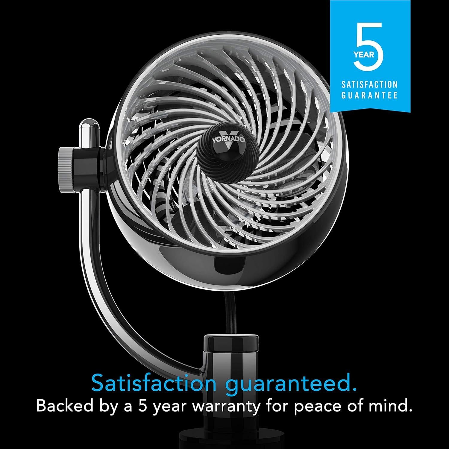 Ventilador Vornado Pivot3 Clip 3 Velocidades Negro