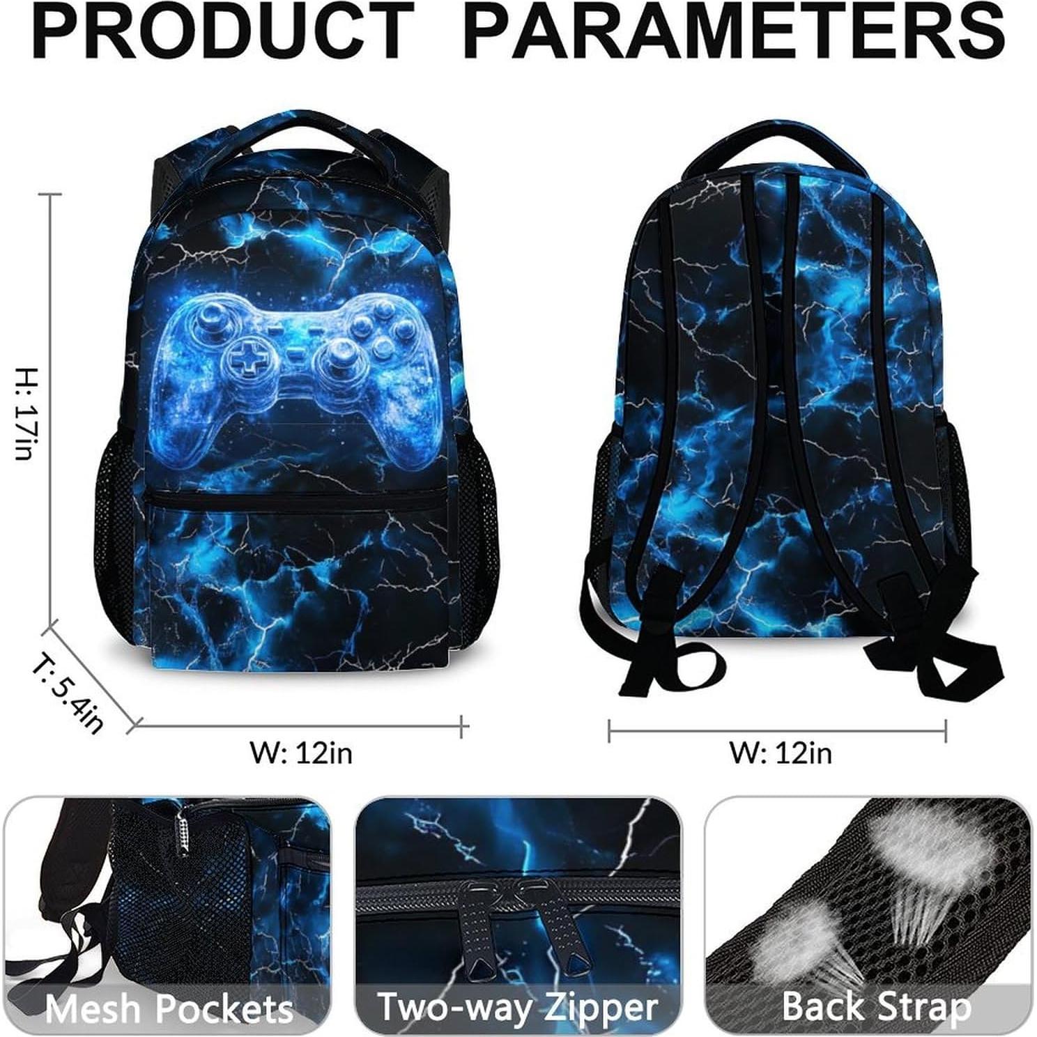 Mochila Escolar Colorida Azul 30.5x13.7x43.2cm Niños