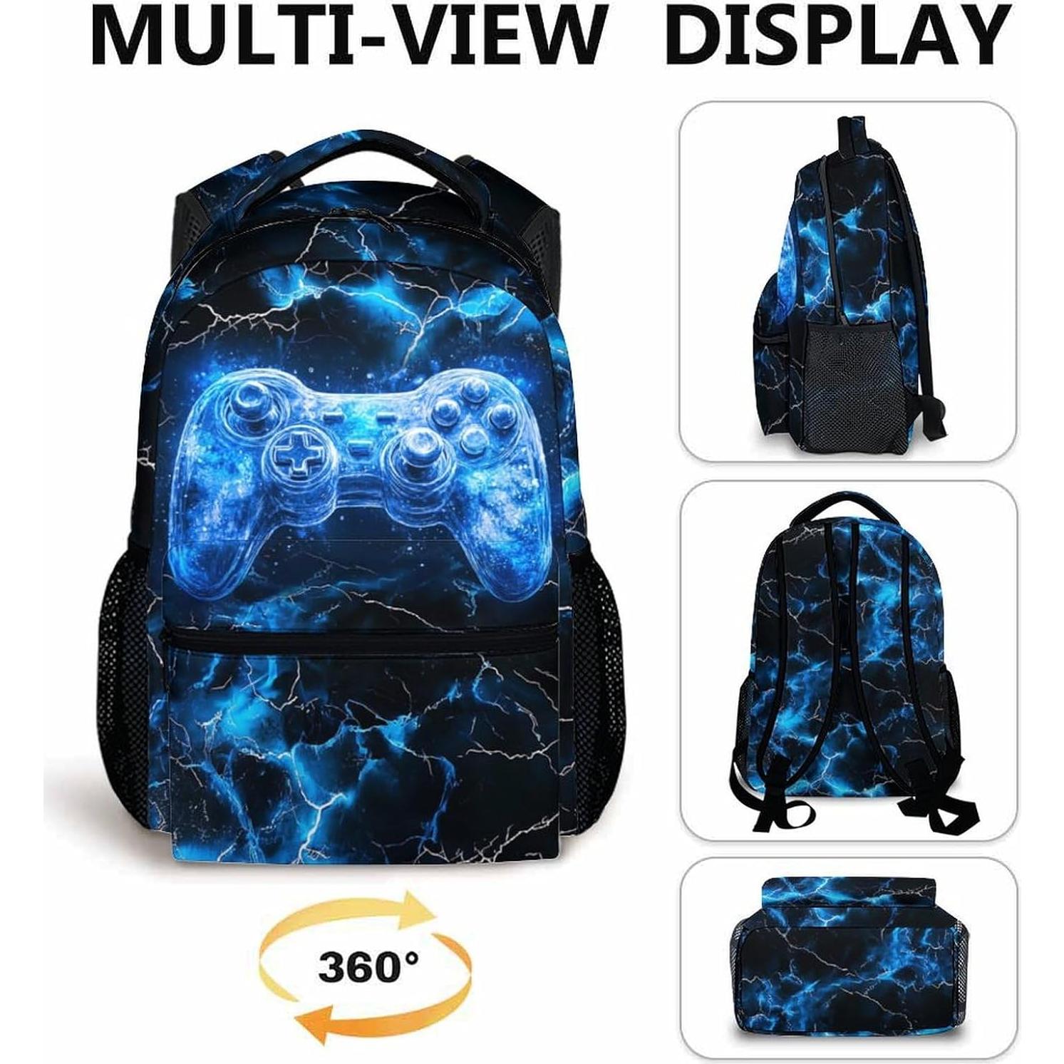 Mochila Escolar Colorida Azul 30.5x13.7x43.2cm Niños