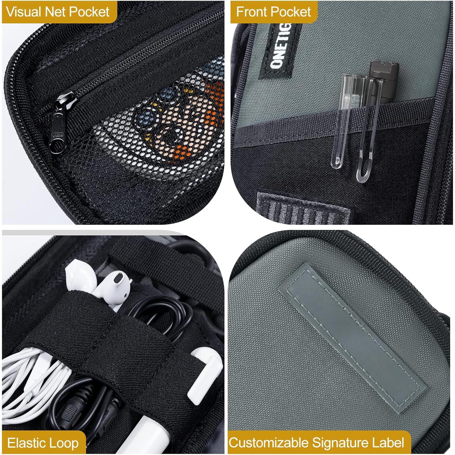 Estuche de Lápiz OneTigris QBH01-GY Gris - Organizador Escolar