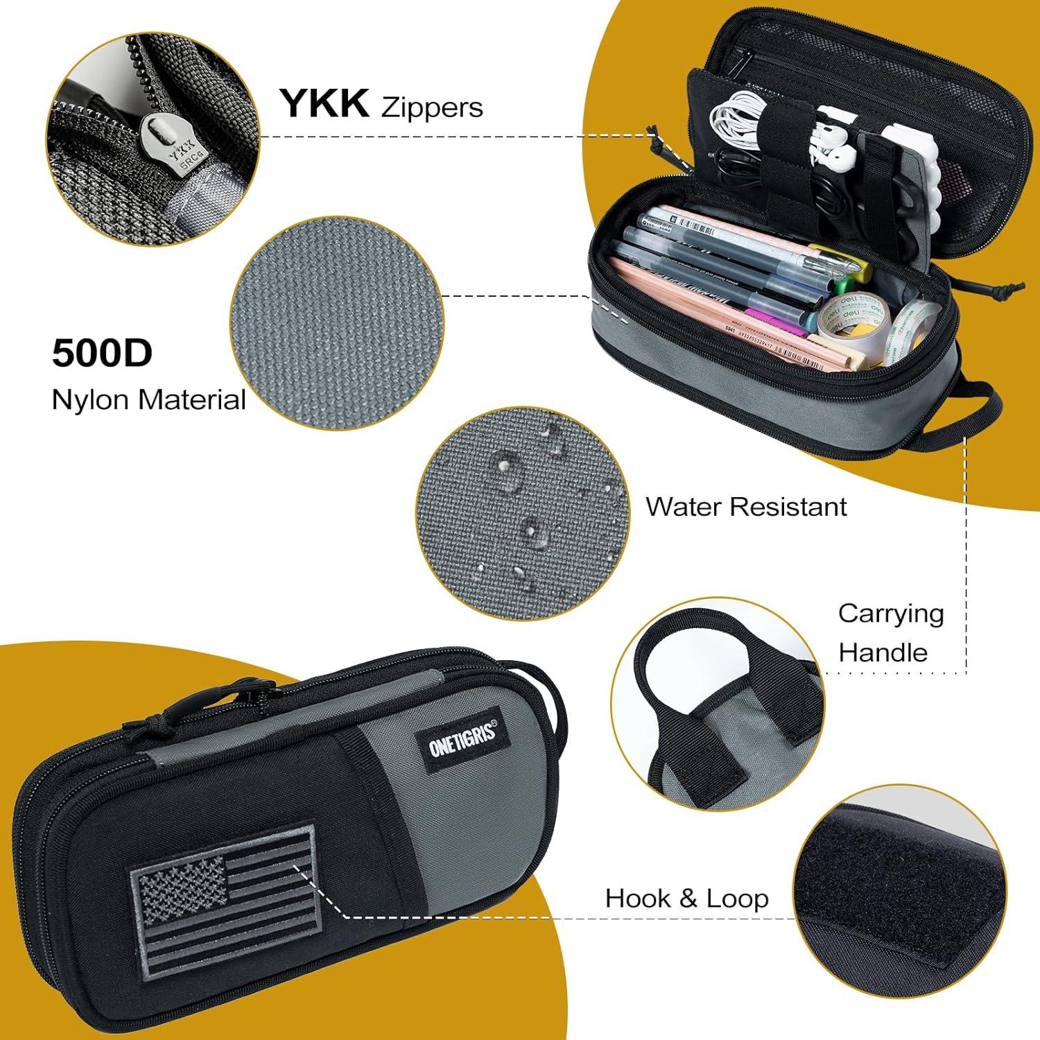 Estuche de Lápiz OneTigris QBH01-GY Gris - Organizador Escolar