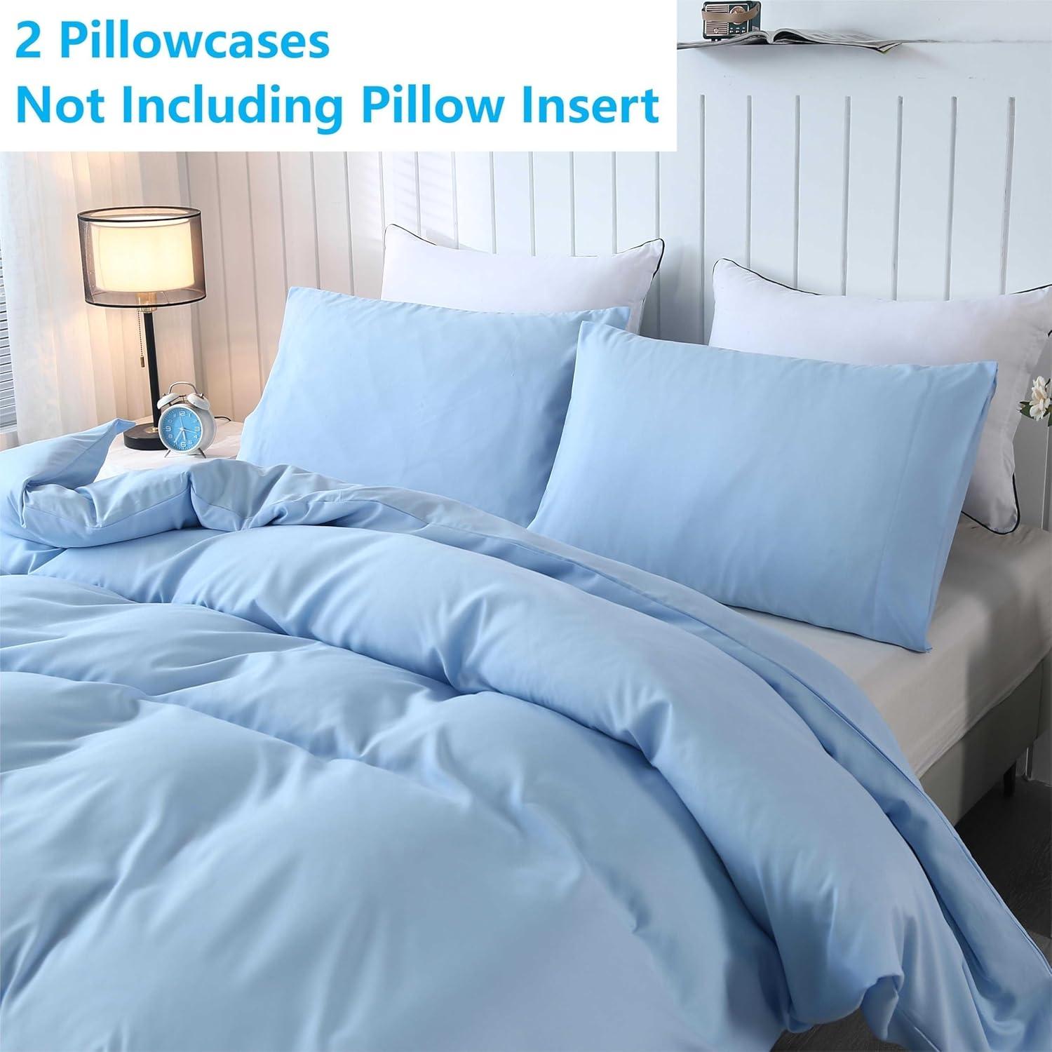 Funda de Edredón Reina SDIII Azul Claro Microfibra 3 Piezas