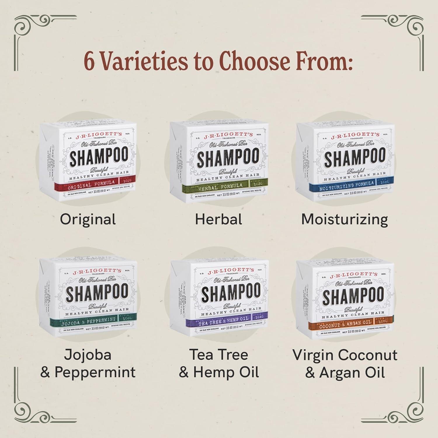 Champú Sólido J.R. LIGGETT'S 99g Coco y Argán Sin Fragancia