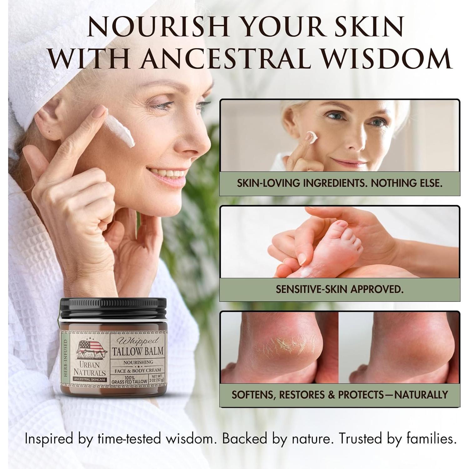 Bálsamo de Tallow Urban Naturals 56.7g Sin Fragancia para Piel