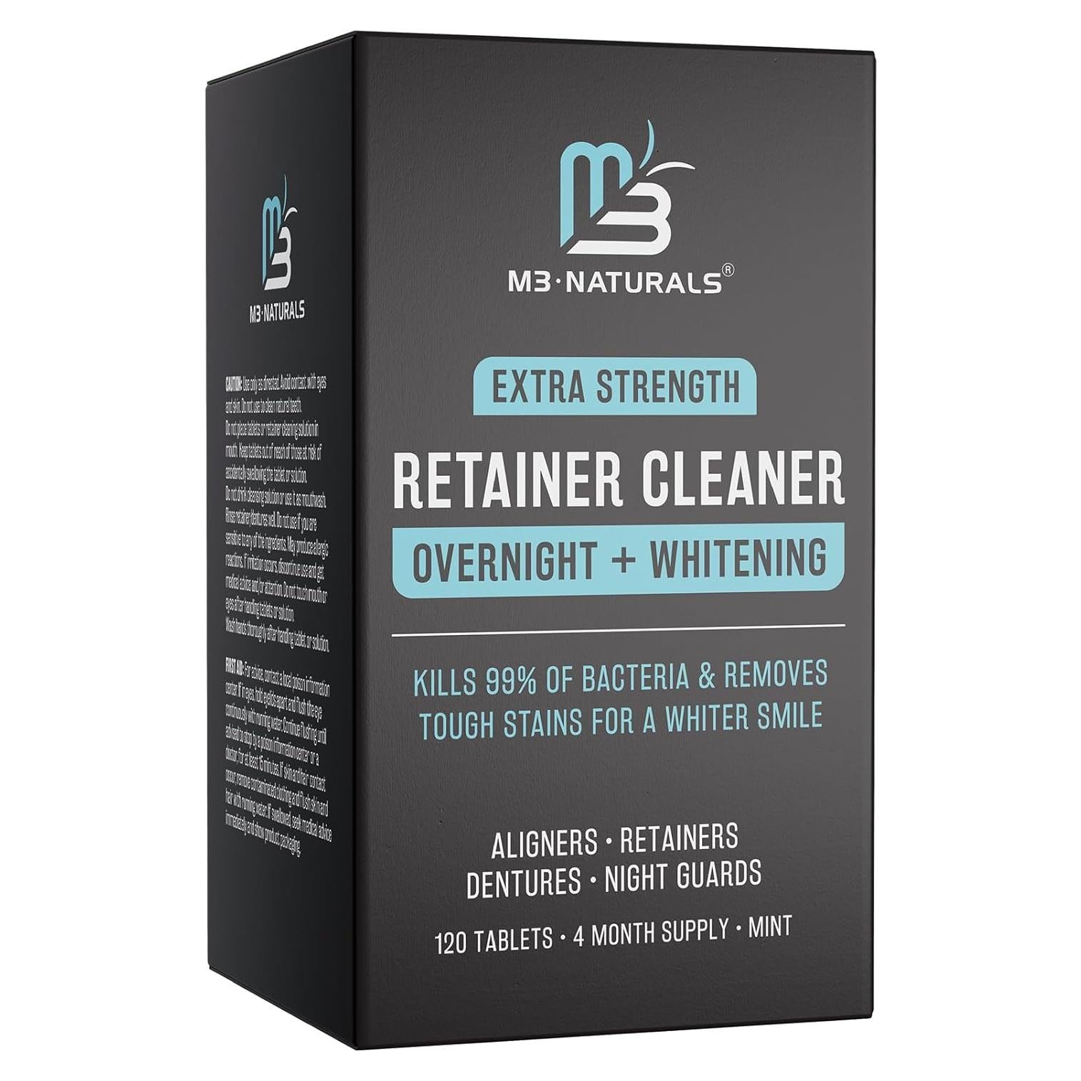 Limpiador de Retenedores Nocturno M3 Naturals 120 Tabletas