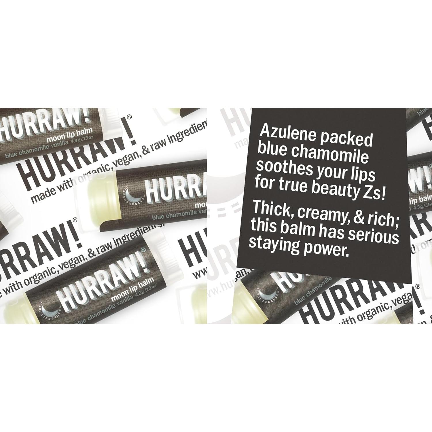 Bálsamo Labial Nocturno Hurraw! Luna 4.8g x2 Orgánico