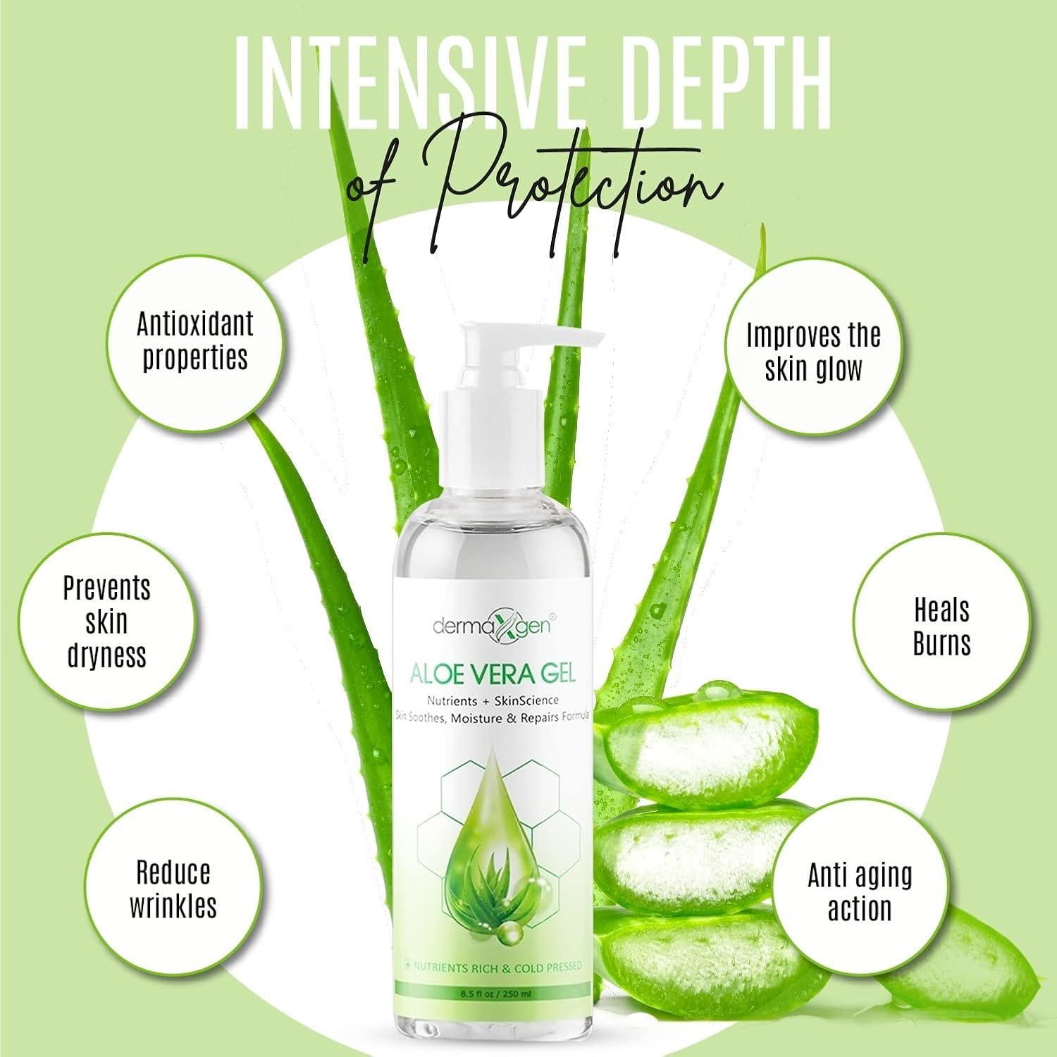 Gel de Aloe Vera Dermaxgen 250 ml - Hidrata y Repara Piel