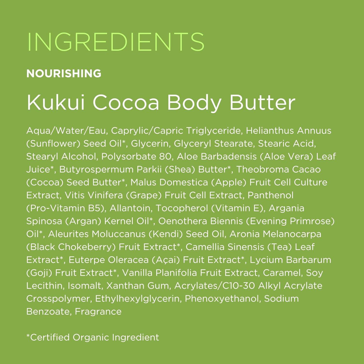 Manteca Corporal Nutritiva Andalou Naturals Kukui Cocoa 227 g