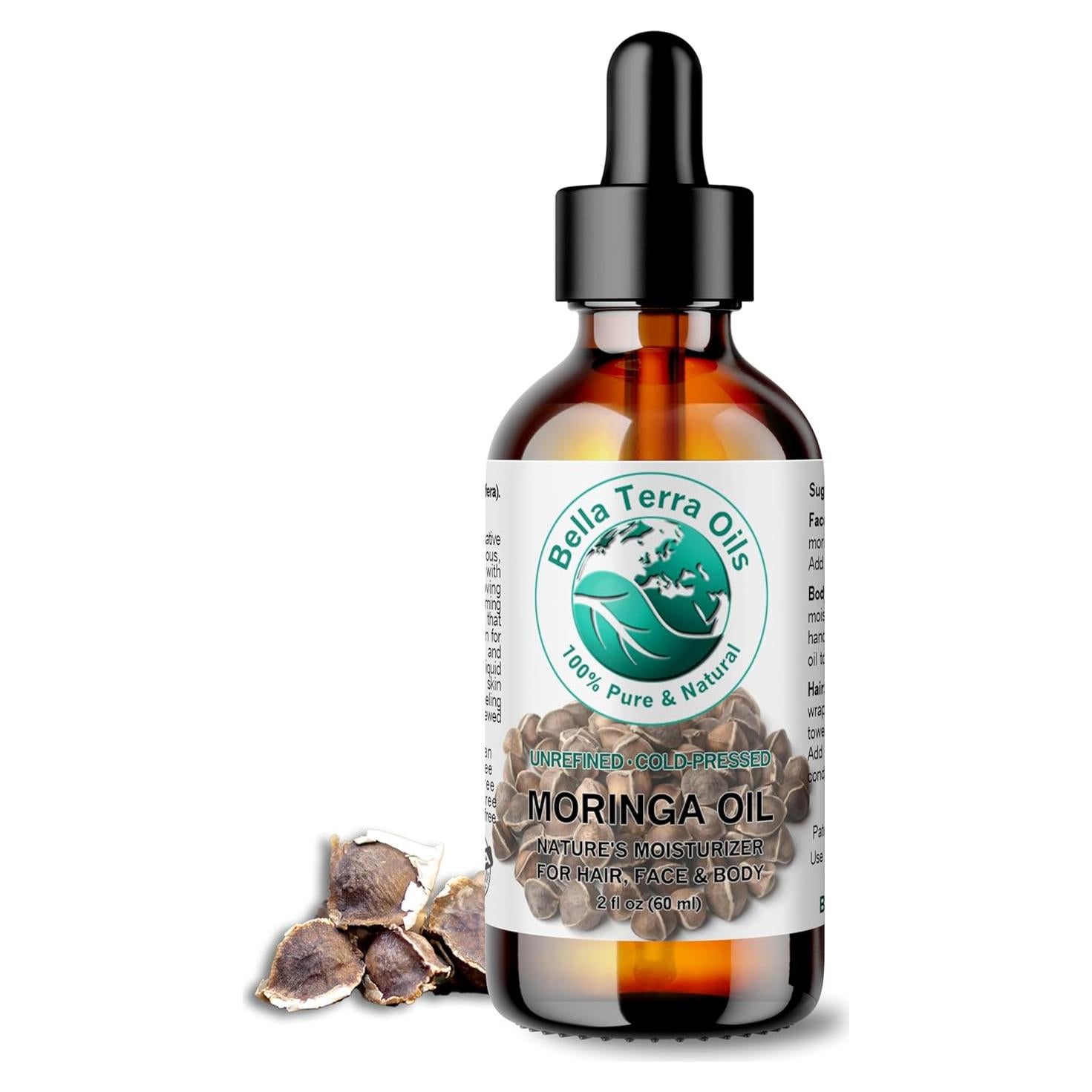 Aceite de Semilla de Moringa Orgánico Bella Terra 60 ml - Prensado en Frío