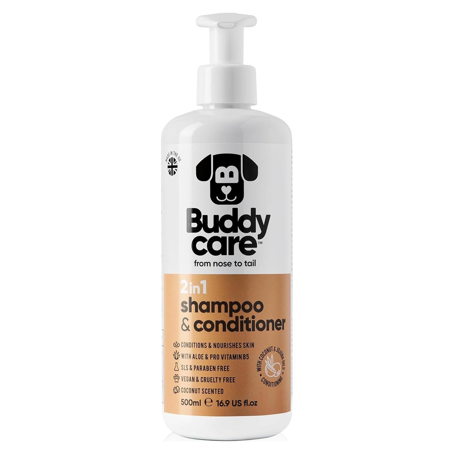 Champú y Acondicionador 2en1 Buddycare 478ml Coco Hipoalergénico