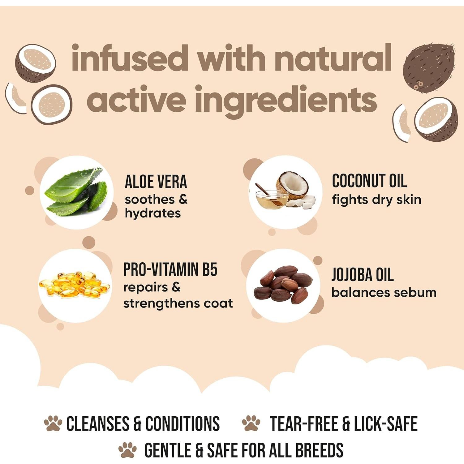 Champú y Acondicionador 2en1 Buddycare 478ml Coco Hipoalergénico