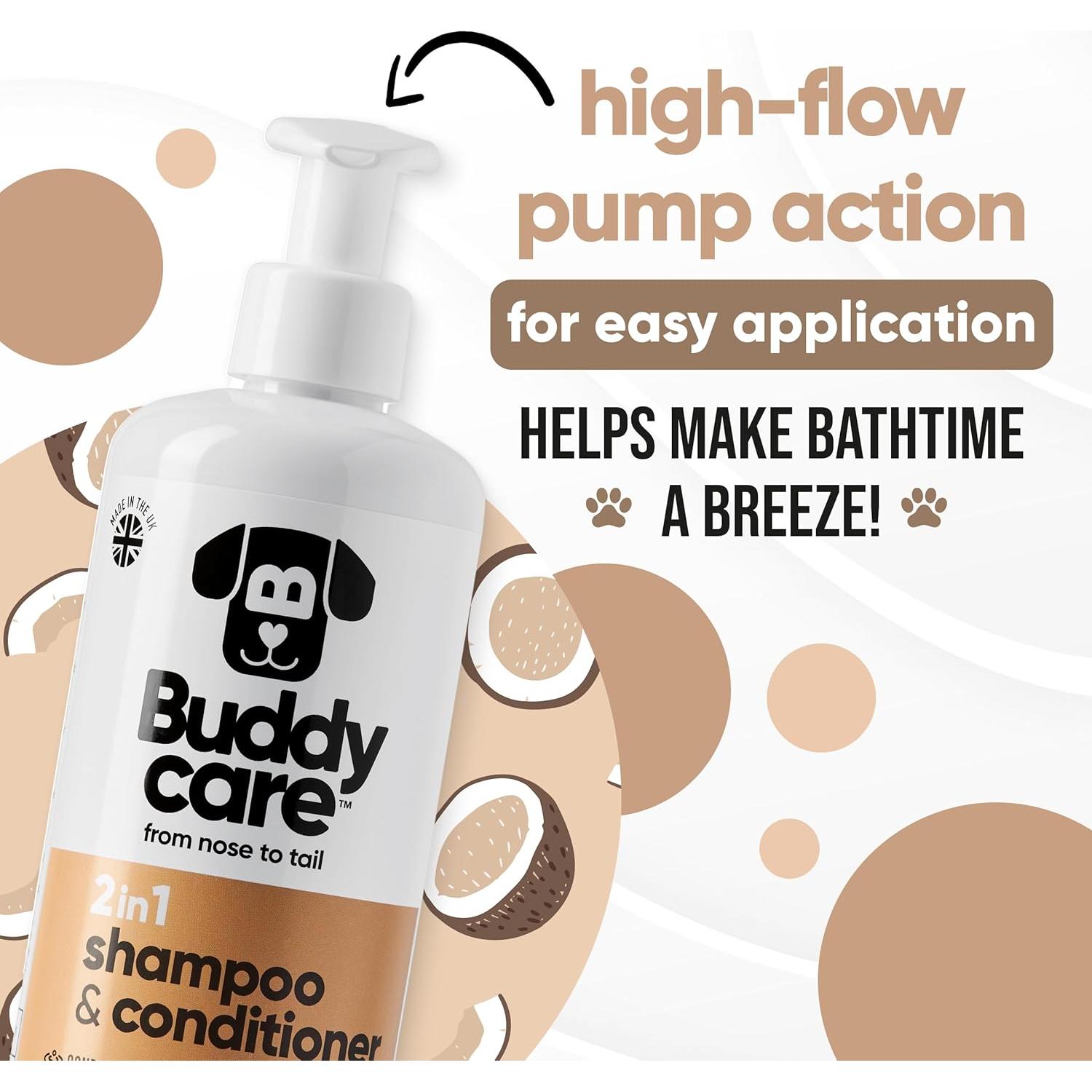 Champú y Acondicionador 2en1 Buddycare 478ml Coco Hipoalergénico