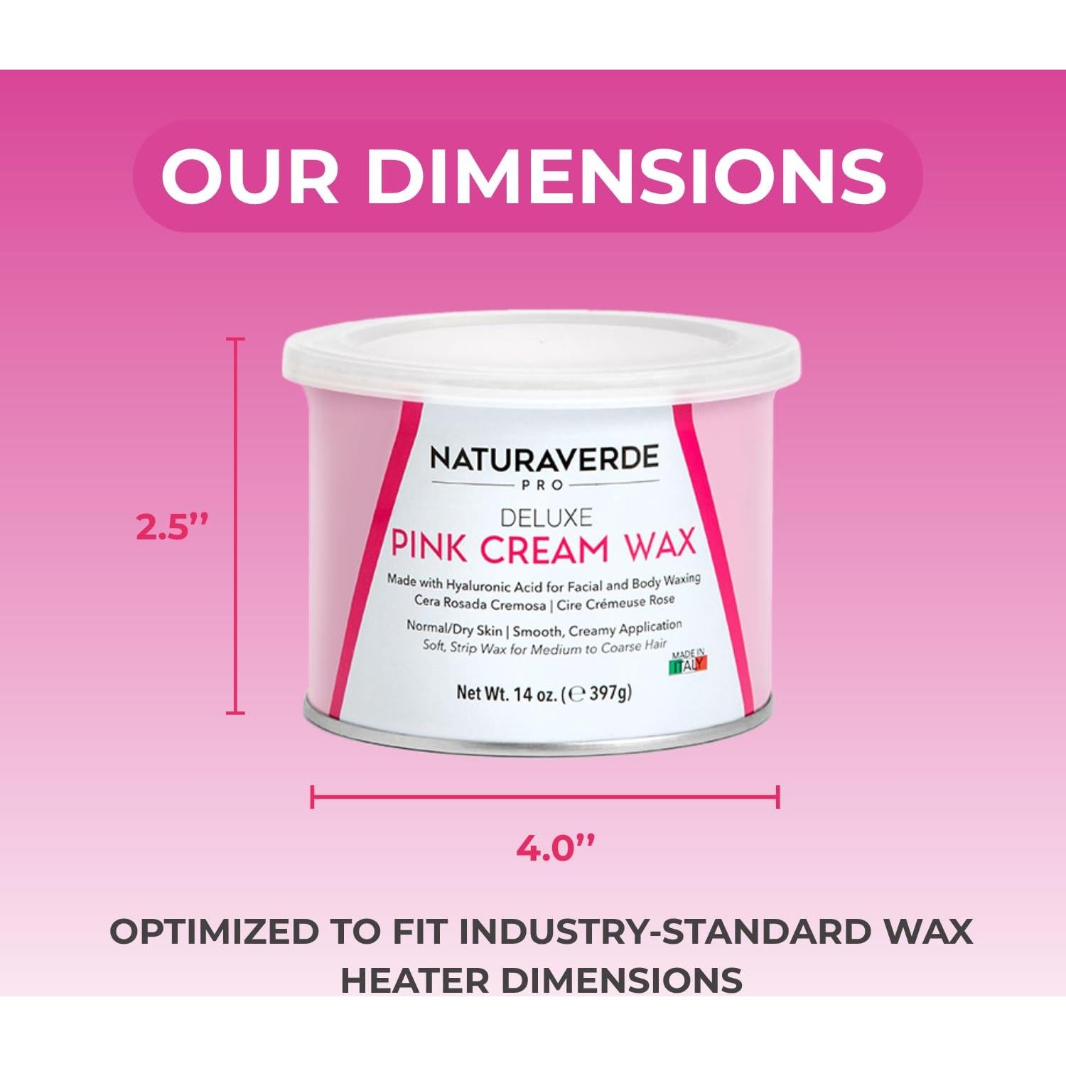 Cera Suave Deluxe Rosa Naturaverde 396g para Piel Sensible