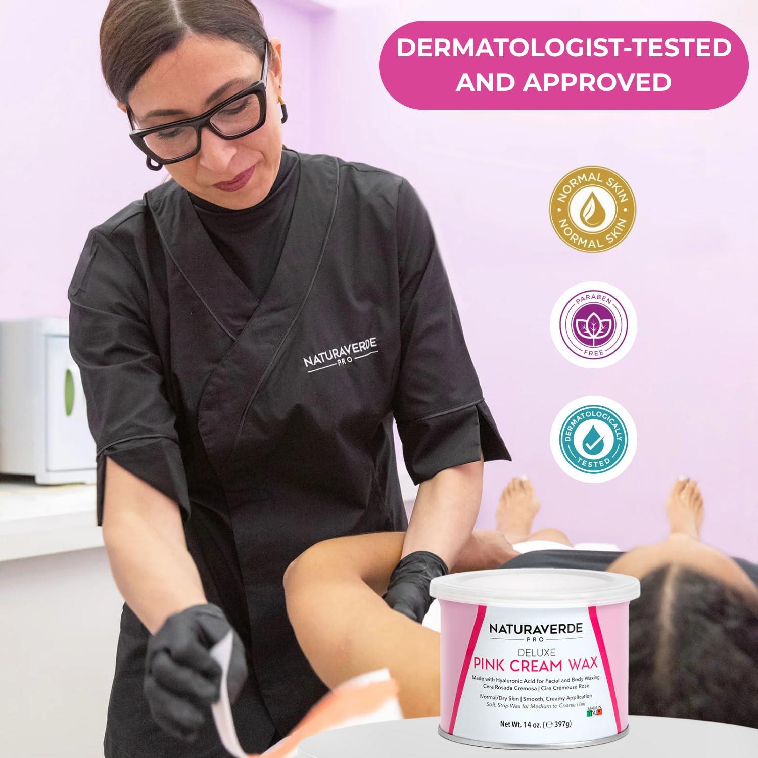 Cera Suave Deluxe Rosa Naturaverde 396g para Piel Sensible