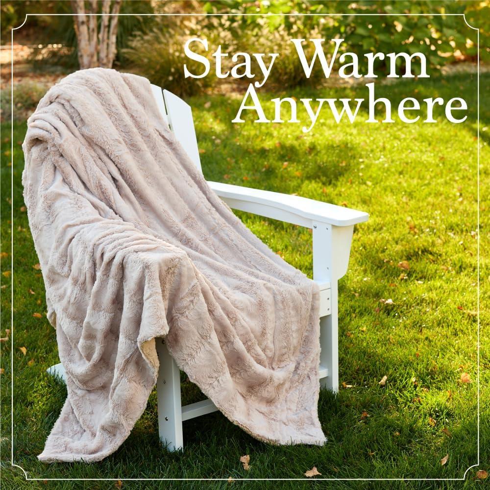 Manta de Lanzamiento The Connecticut Home Co 165x127 cm Negra