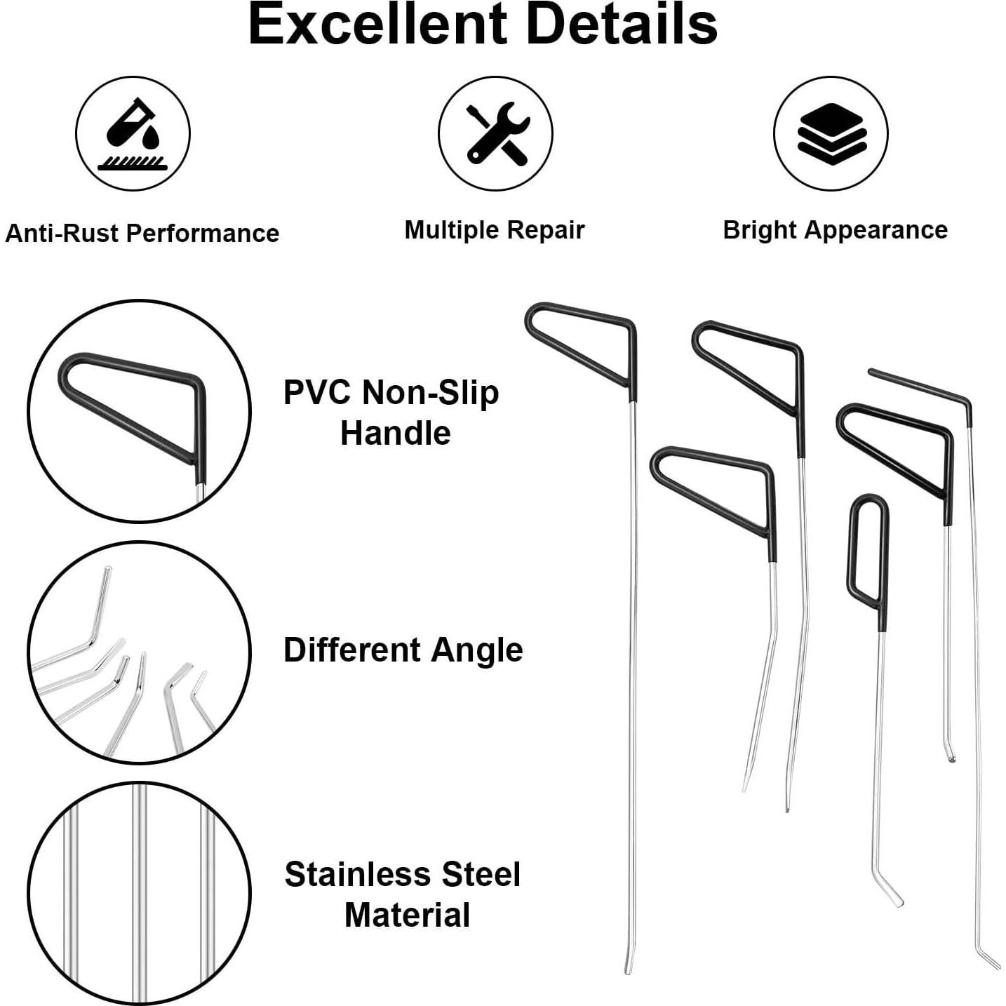 Barras de Reparación de Abolladuras ROADGIVE 6 Piezas