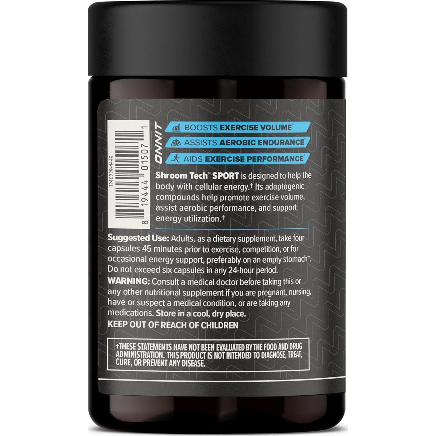 Cápsulas Suplemento Pre Entrenamiento ONNIT Shroom Tech SPORT 84 Unidades