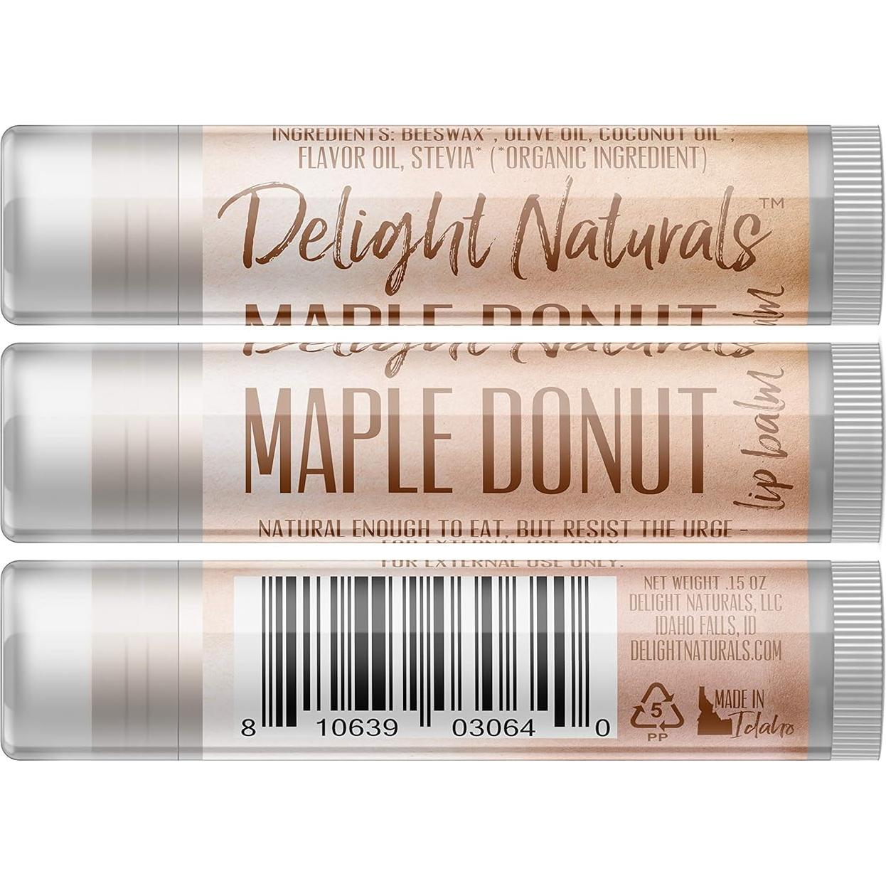 Bálsamo Labial Natural Delight Naturals - Paquete de 3