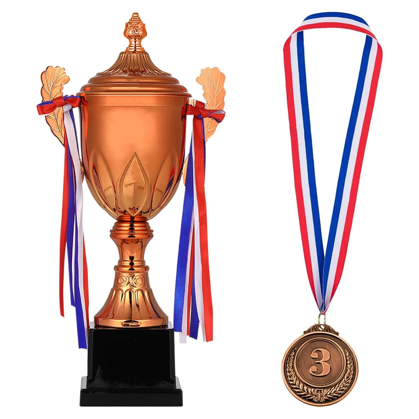 Trofeo de Premio Dorhui 41.9 cm Bronce con Medalla y Cinta