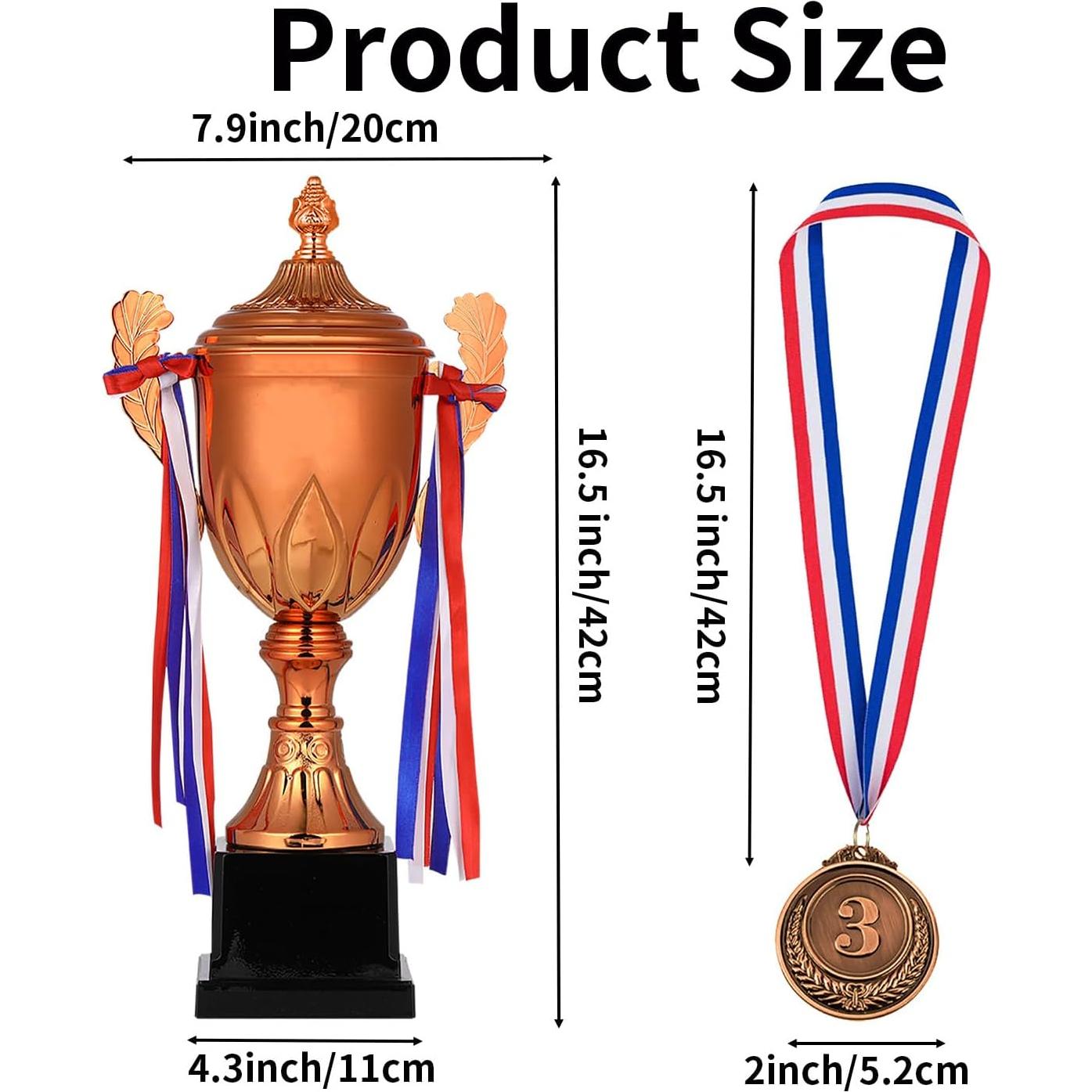 Trofeo de Premio Dorhui 41.9 cm Bronce con Medalla y Cinta