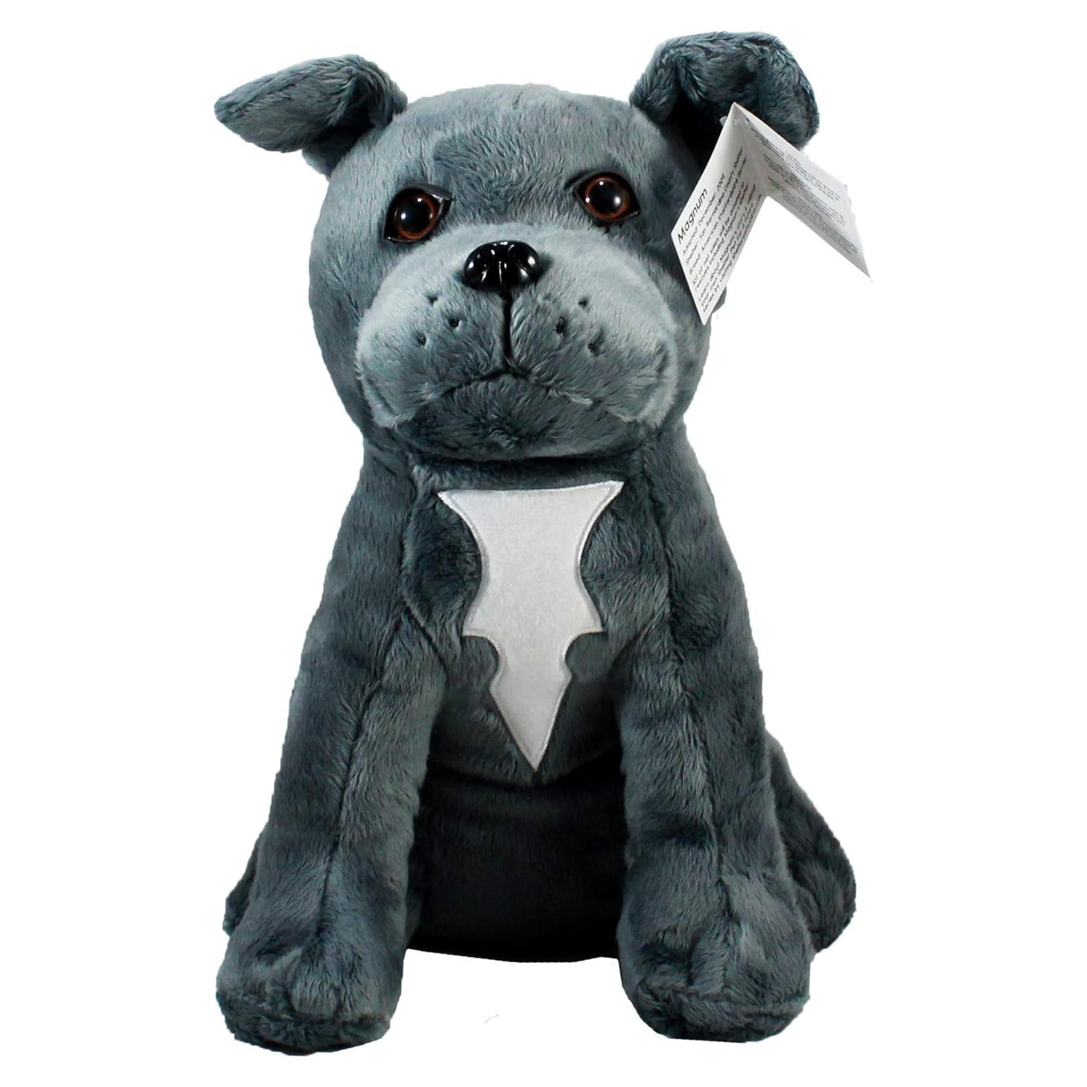 Juguete de Peluche Pitbull Magnum 10" Gris - Apoya Refugios