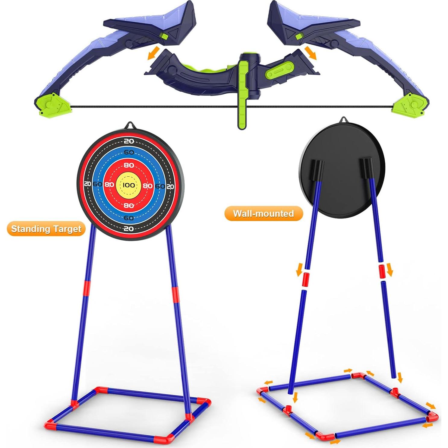 Juego de Arco y Flecha Iluminado Ocditikl 2 Arcos 14 Flechas