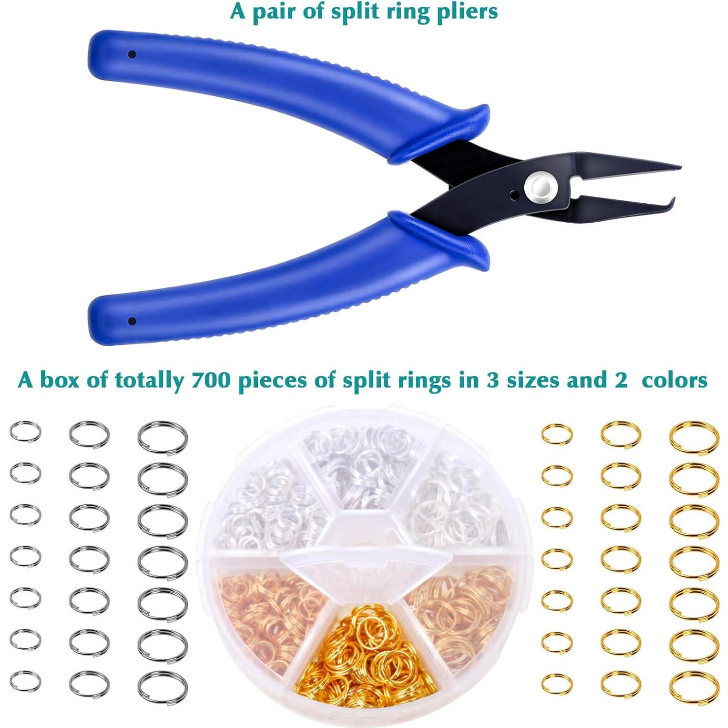 Anillos Abiertos Caffox 700pcs Plata y Oro para Joyas