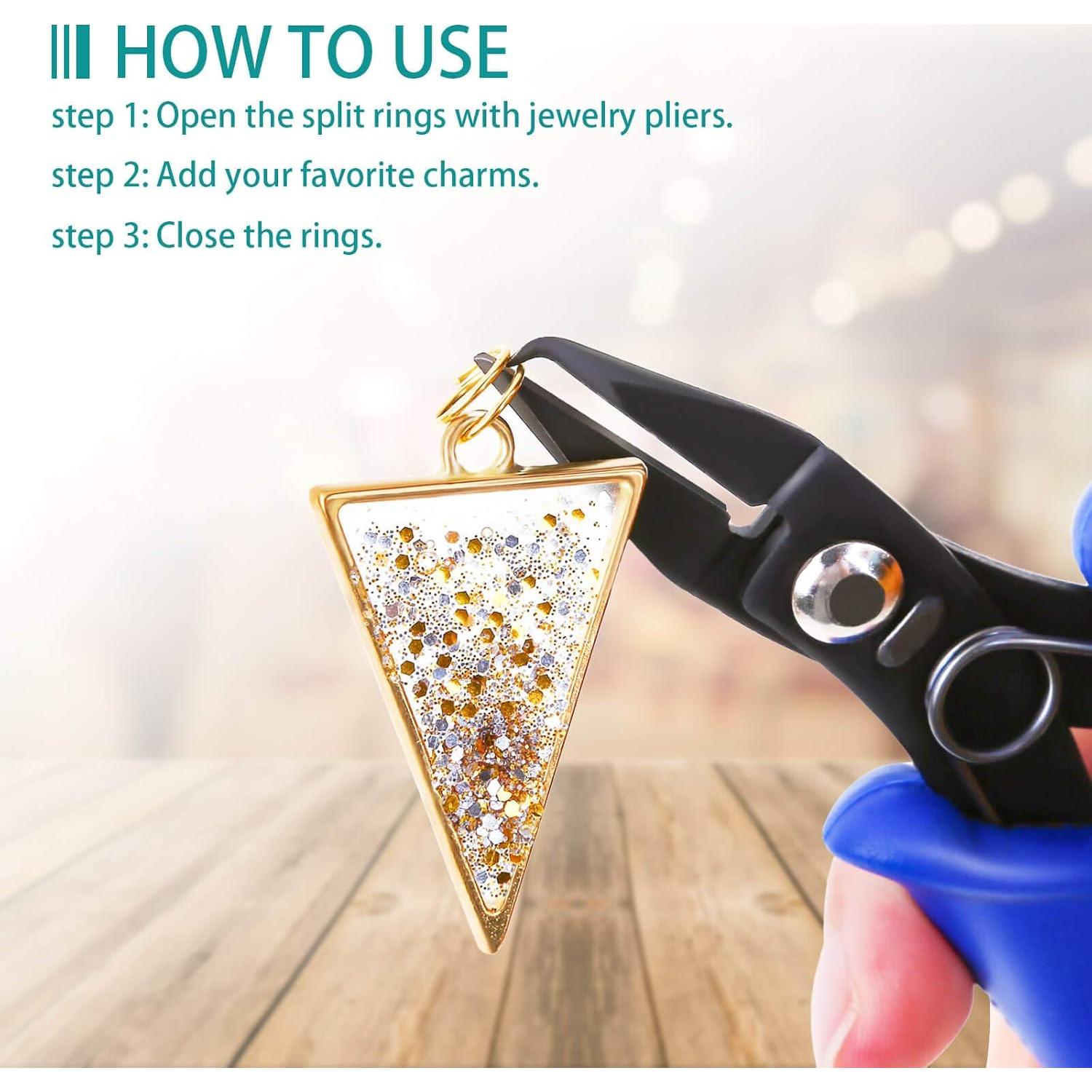 Anillos Abiertos Caffox 700pcs Plata y Oro para Joyas