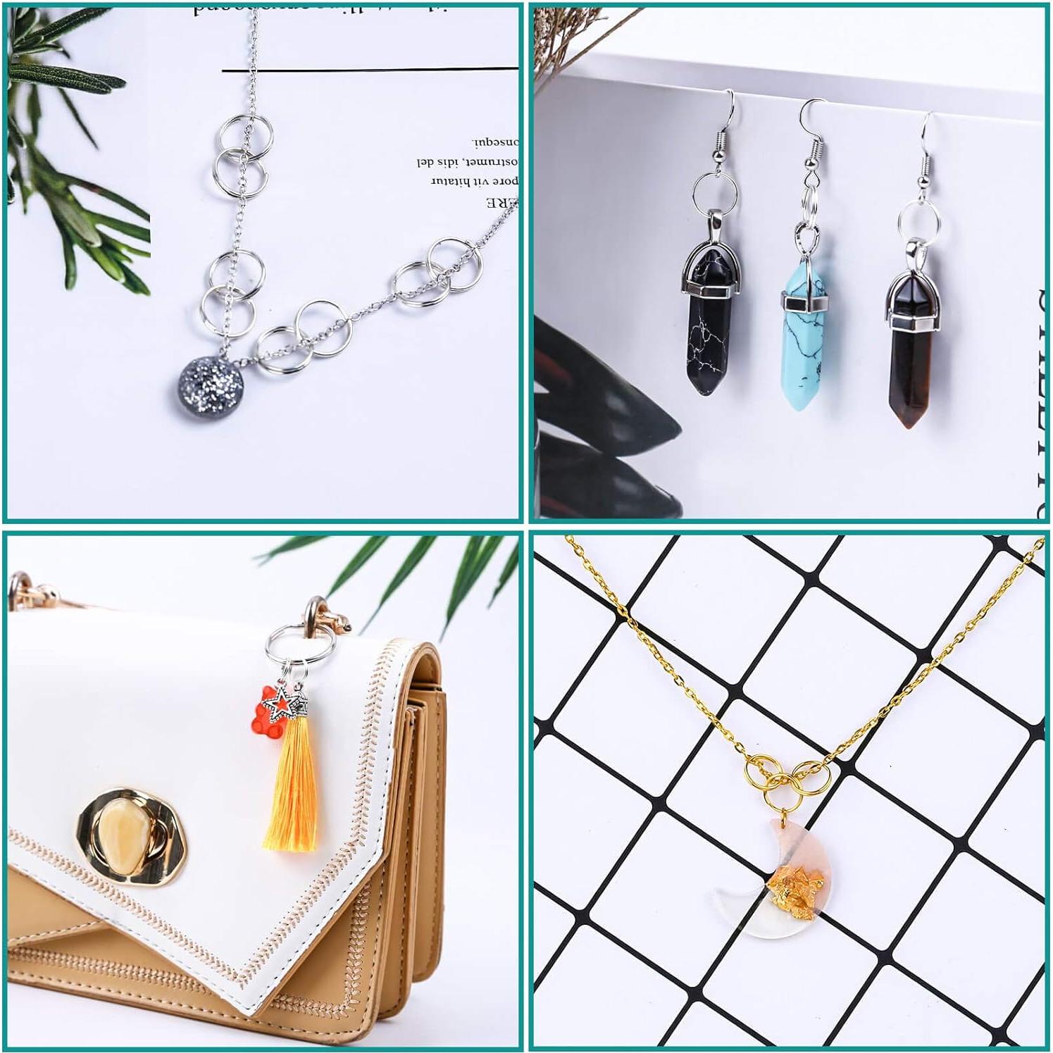 Anillos Abiertos Caffox 700pcs Plata y Oro para Joyas