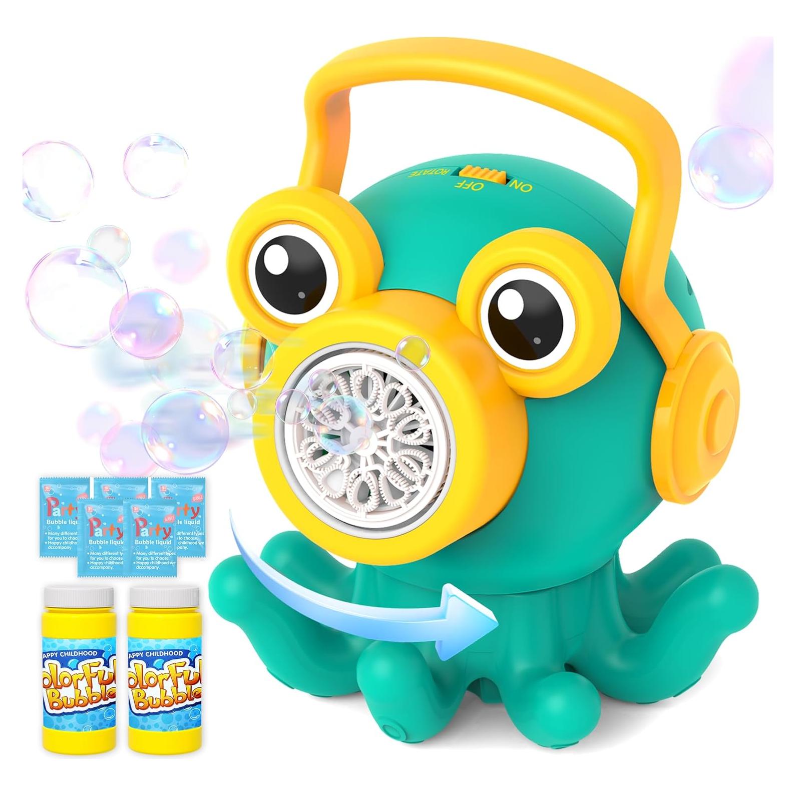 Máquina de Burbujas Pulpo Feliz Infancia - 125ml, LED, 3 años+